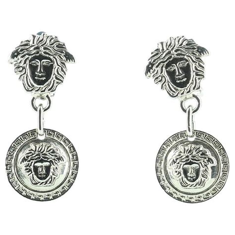 boucle d'oreille versace argent|VERSACE.